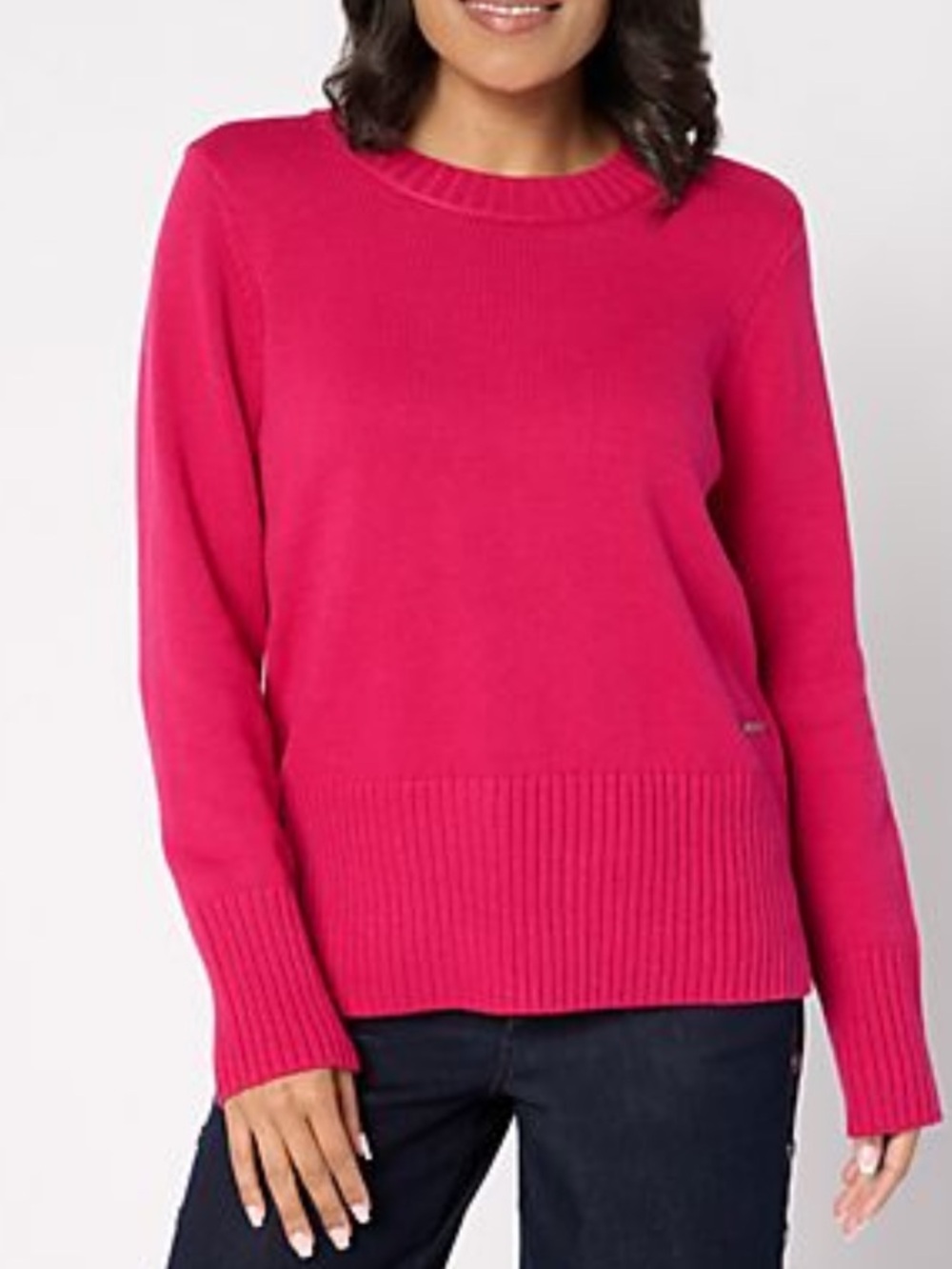 Peace Love World 100% Cotton Crewneck Sweater w/ Pop Color
Det
Plum Berry X-Larg